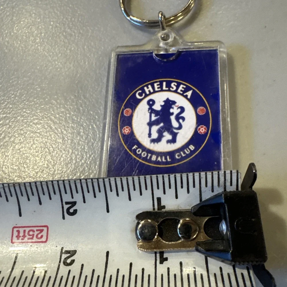 Vintage Chelsea Football Club Key Chain  Blue Red White Logo HTF rare